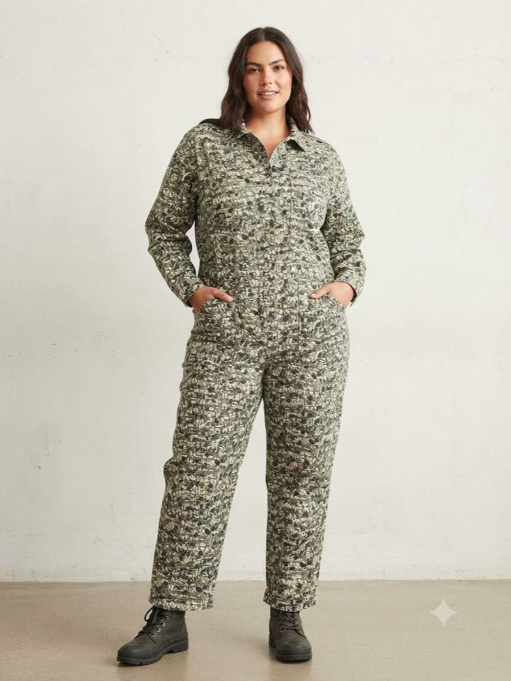 BP. + Wildfang Camo Cotton Utility Jumpsuit Size 3X Fall 2021 Collection
